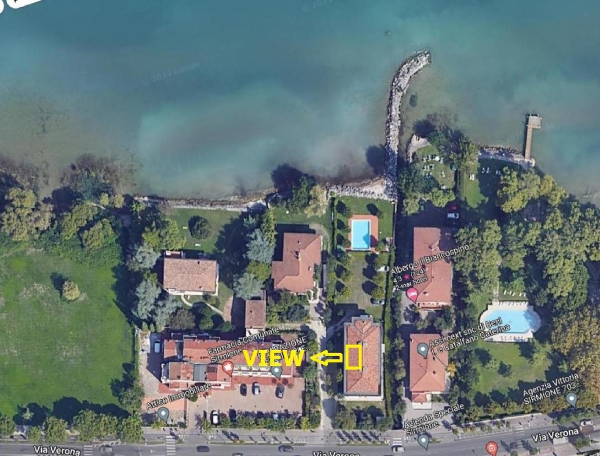 Casa Lugana 9 - Monolocale Con Piscina Fronte Lago Sirmione Eksteriør billede